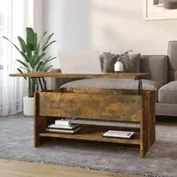 Engin Lift-Up Coffee Table with Storage - Smoked Oak