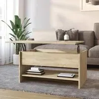 Engin Lift-Up Coffee Table with Storage - Sonoma Oak