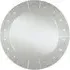 Engraved Round Wall Mirror - Silver