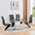 Enke Extending Dining Table with 4 Demi Z Chairs - Black