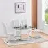 Enke Extending Dining Table with 4 Demi Z Chairs - White