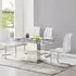 Enke Extending Dining Table with 4 Paris Chairs - White