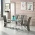 Enke Extending Dining Table with 4 Ravenna Chairs - Grey