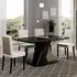 Enna Dining Set with 4 Chairs - Black, MDF