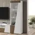 Enna High Gloss Display Cabinet 1 Door Left with LED - White