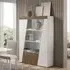 Enna High Gloss Display Cabinet 2 Doors with LED - White