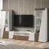 Enna Living Room Set with Display Cabinet - White