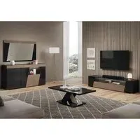 Enna Living Room Set with Sideboard - Black