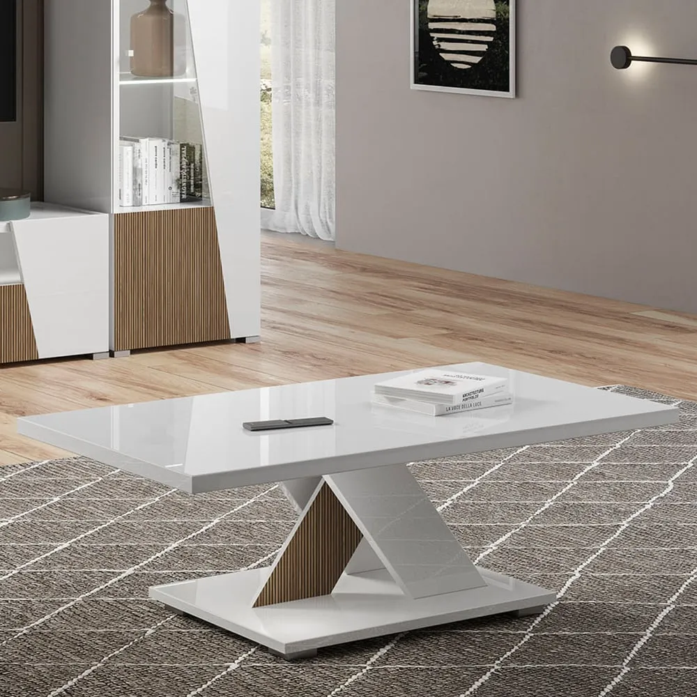 Enna Rectangular Coffee Table - White, MDF