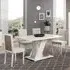 Enna Rectangular Dining Table with 6 Chairs - White, High Gloss