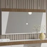 Enna Rectangular Wall Mirror - White, MDF