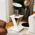 Enna Square Lamp Table - White, MDF