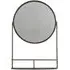 Enoch Wall Mirror with Shelf - Black, Iron