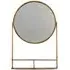 Enoch Wall Mirror with Shelf - Bronze, Iron