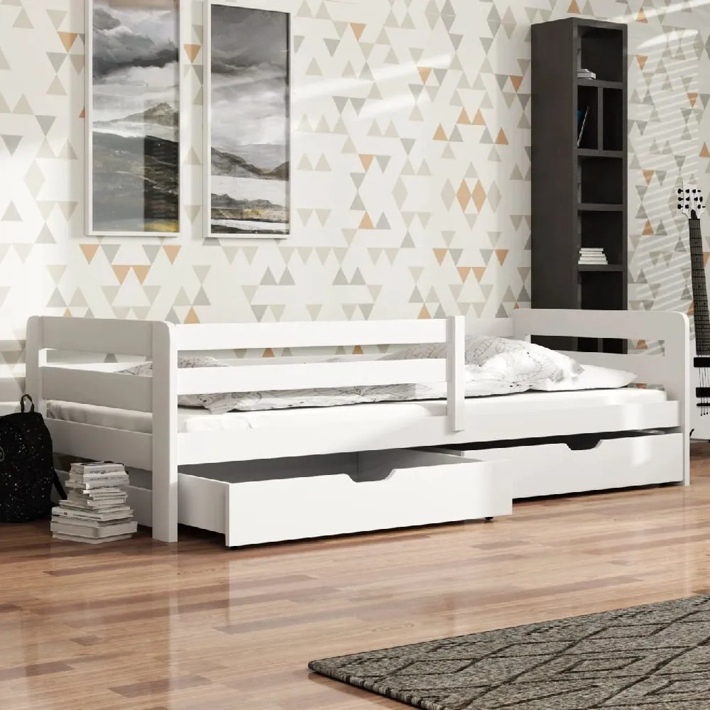 Enoch Wooden Day Bed with Storage - White