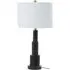 Epinal Table Lamp - White, Black Marble