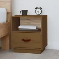 Epix Bedside Cabinet with 1 Drawer - Brown, Pine