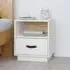 Epix Bedside Cabinet with 1 Drawer - White, Pine