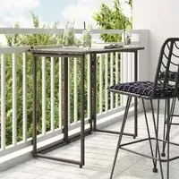 Epping Rectangular Folding Dining Table - Brown, Rattan