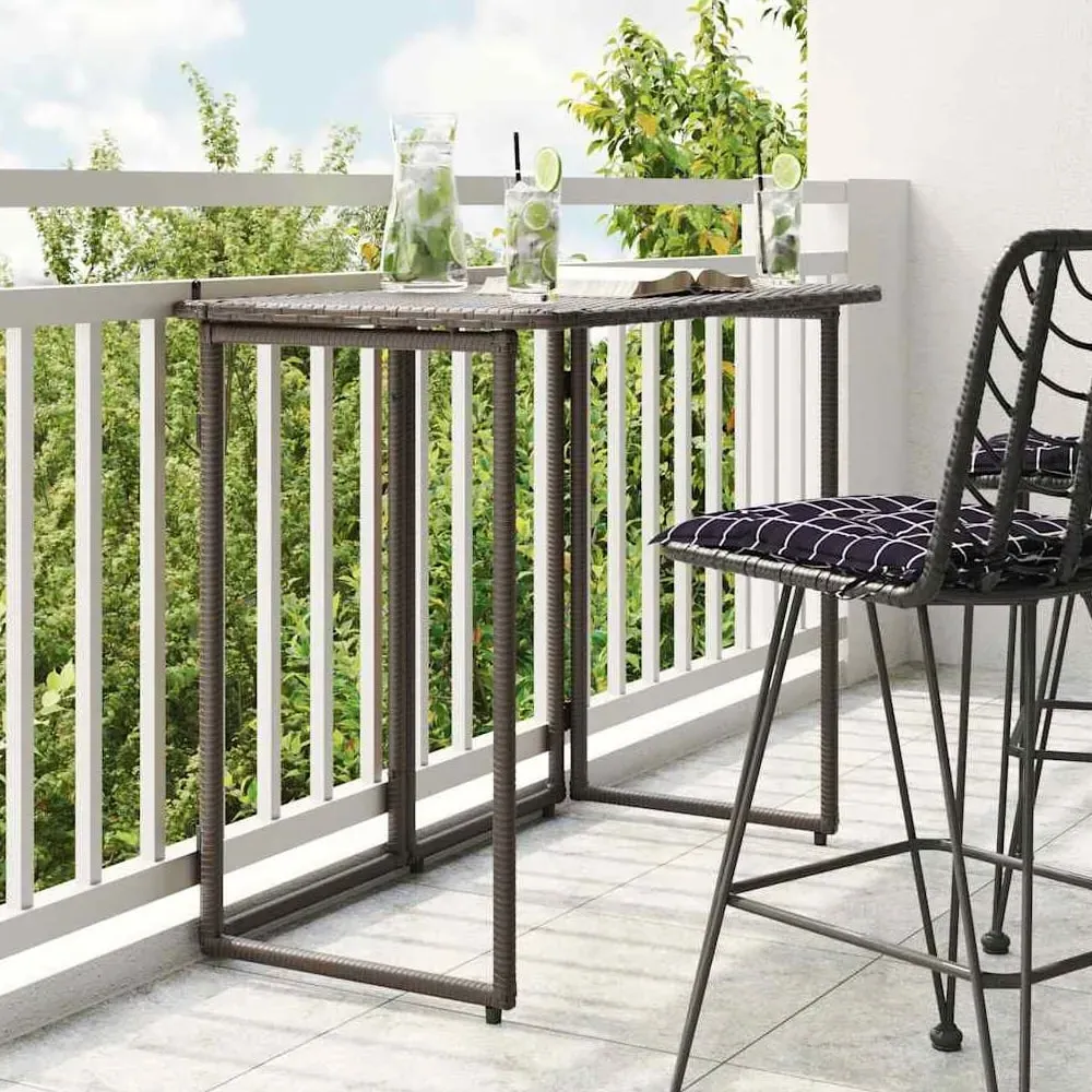 Epping Rectangular Folding Dining Table - Brown, Rattan