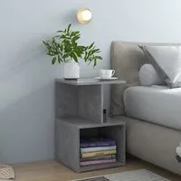 Eracio Bedside Cabinet - Concrete Effect, Engineered Wood