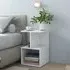 Eracio Bedside Cabinet - White, Engineered Wood