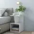 Eracio High Gloss Bedside Cabinet - White