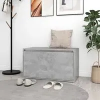 Erasto Hallway Seating Bench with Storage - Concrete Effect