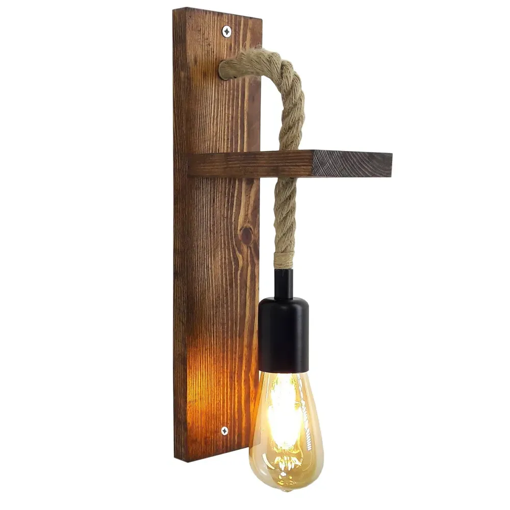 Erebos Small Wall Light - Walnut, Solid Pine product