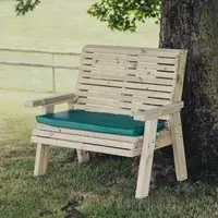 Erog 2-Seater Garden Bench - Natural