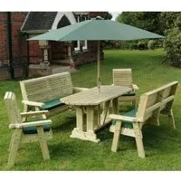 Erog Garden 8 Seater Dining Set - Natural