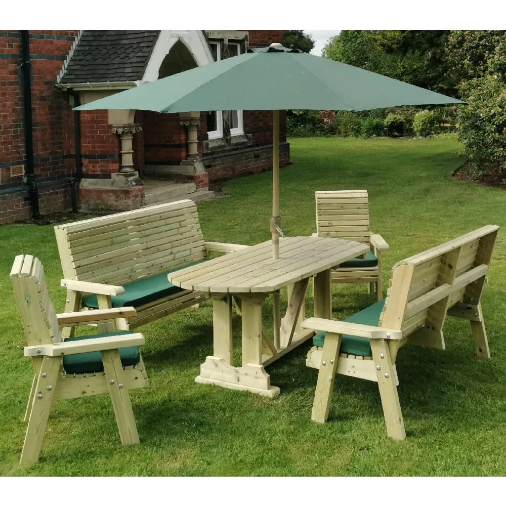 Erog Garden 8 Seater Dining Set - Natural