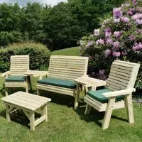 Erog Garden Multi Seating Set with Coffee Table - Natural
