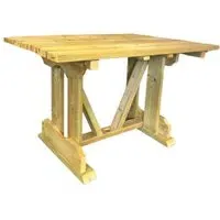 Erog Outdoor Dining Table - Natural, Scandinavian Redwood alternate view