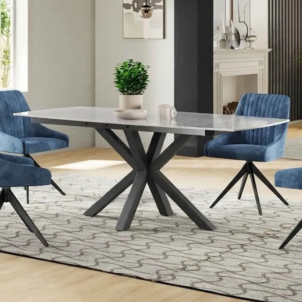 Eronix Extendable Dining Table - Grey Gloss, Ceramic product