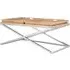 Errai Wooden Tray Coffee Table with Steel Frame - Natural
