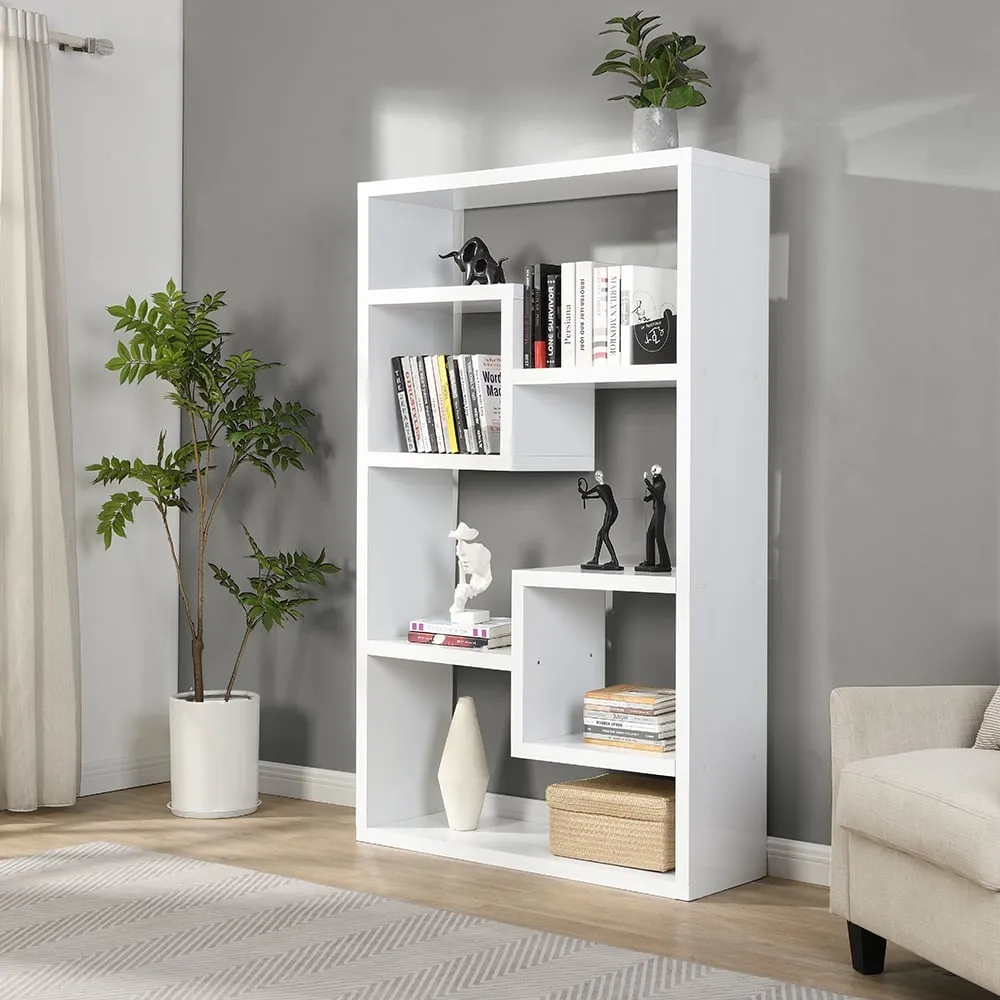 Escala Wide Display Shelving Unit - White