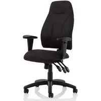 Esme Fabric Office Chair with Arms - Black