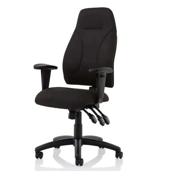 Esme Fabric Office Chair with Arms - Black