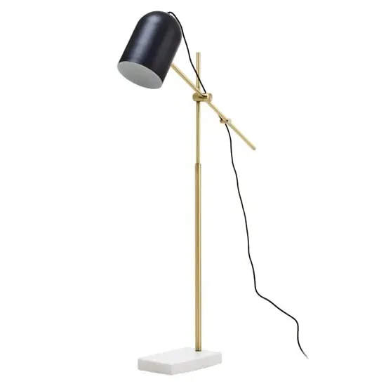 Essen Floor Lamp - Black, Marble