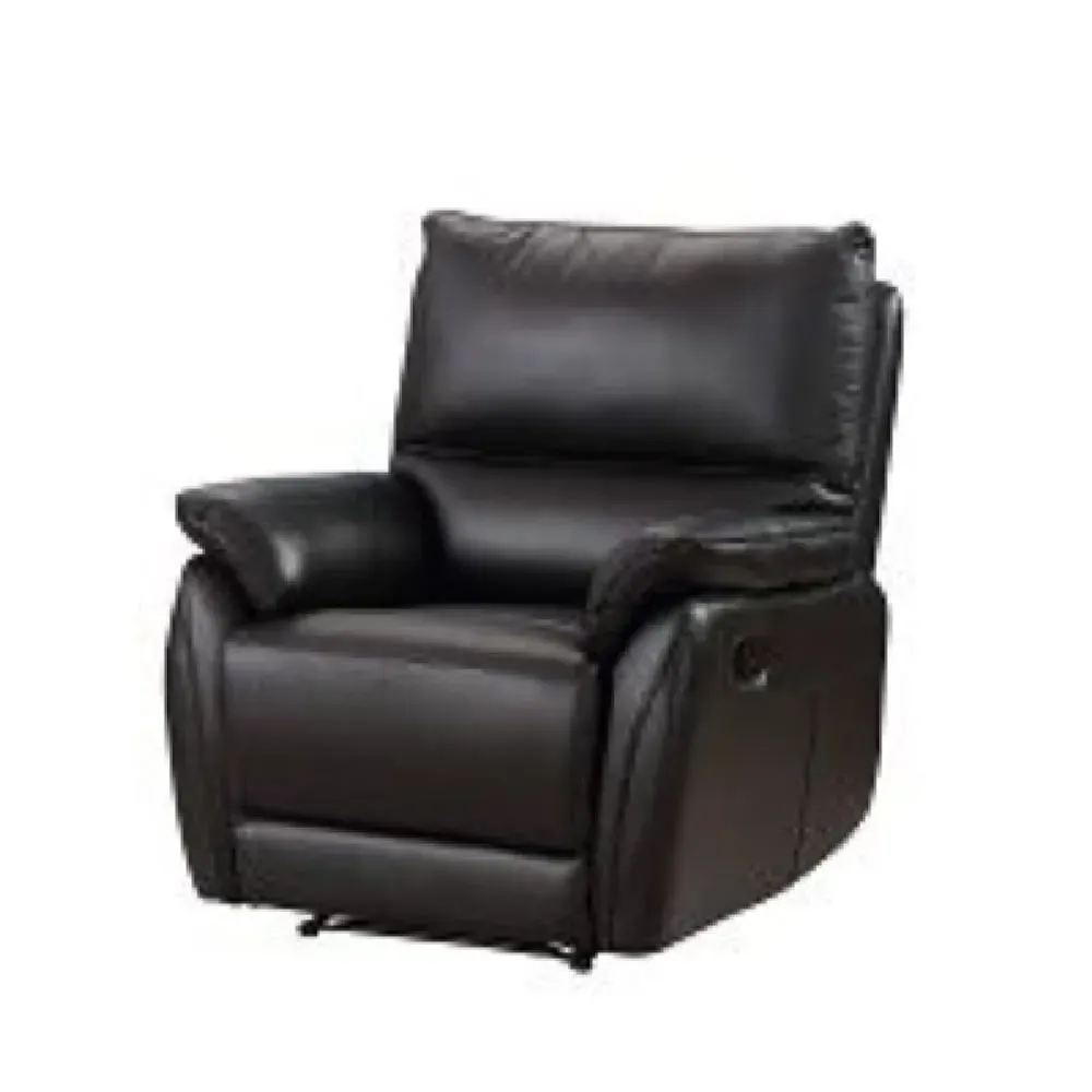 Essex 1-Seater Recliner Sofa - Black, Faux Leather image