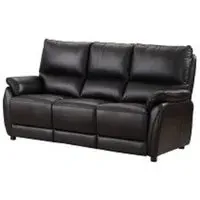 Essex 3-Seater Sofa - Black, Faux Leather