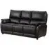 Essex 3-Seater Sofa - Black, Faux Leather