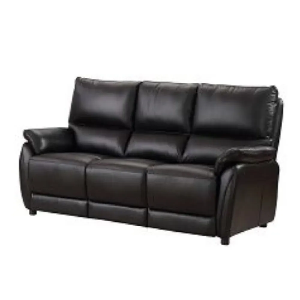 Essex 3-Seater Sofa - Black, Faux Leather image
