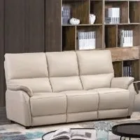Essex 3-Seater Sofa - Chalk, Faux Leather