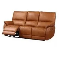 Essex 3-Seater Sofa - Tan, Faux Leather