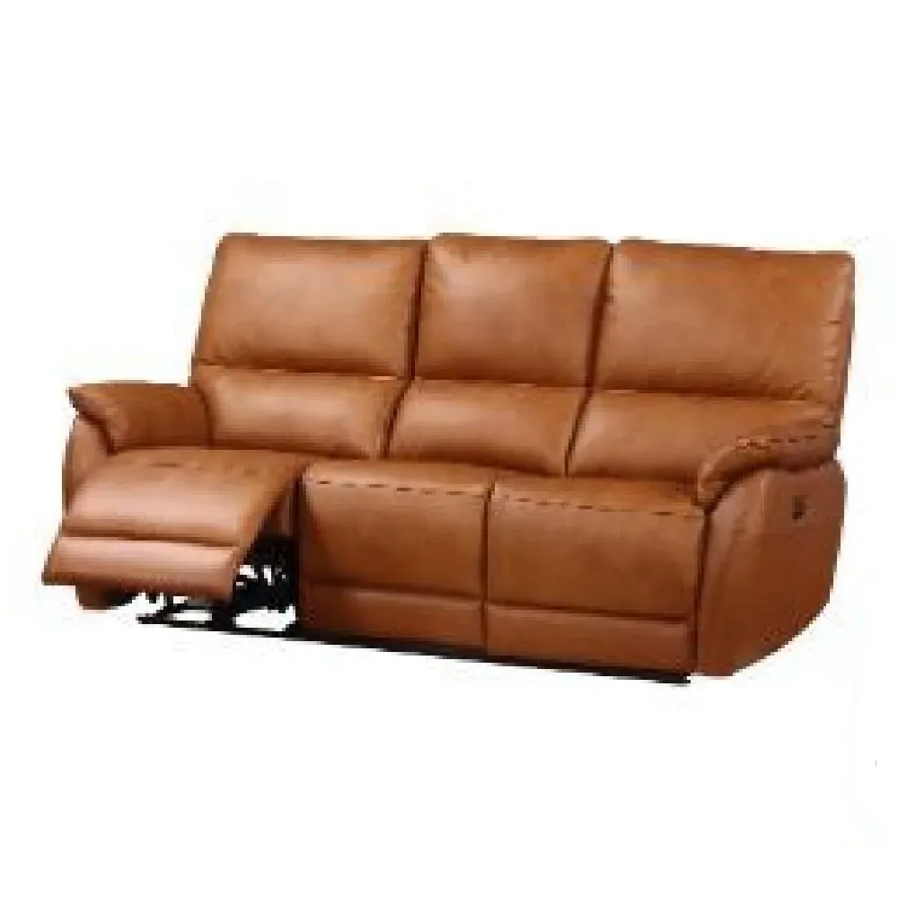 Essex 3-Seater Sofa - Tan, Faux Leather