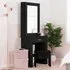 Essex Dressing Table Set with Sliding Mirror - Black