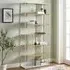 Estero Bookcase with White Metal Frame - Coastal Oak