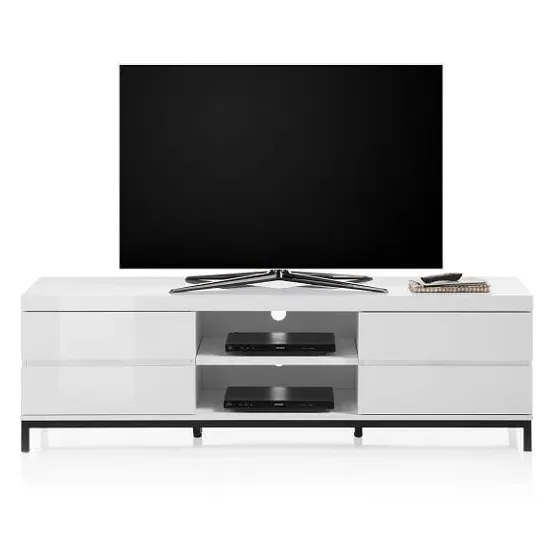 Estonia TV Stand with 4 Drawers - White, High Gloss image